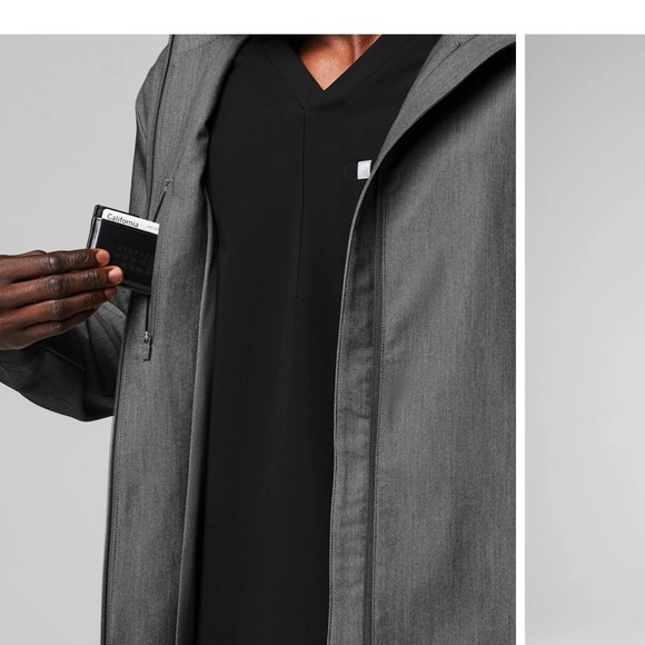 Men’s Fabletics Foundation Scrub Jacket Gray - Picture 11 of 12